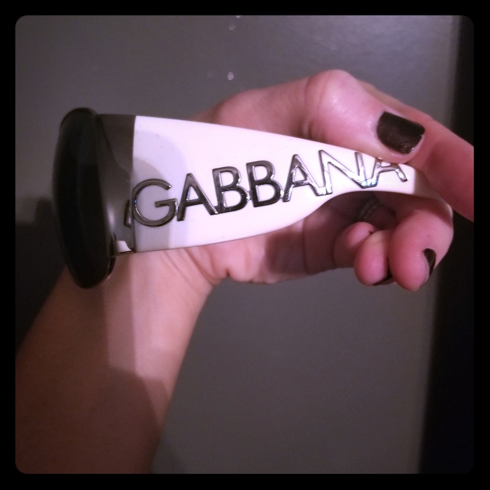 Authentic Dolce and Gabbana white aviator